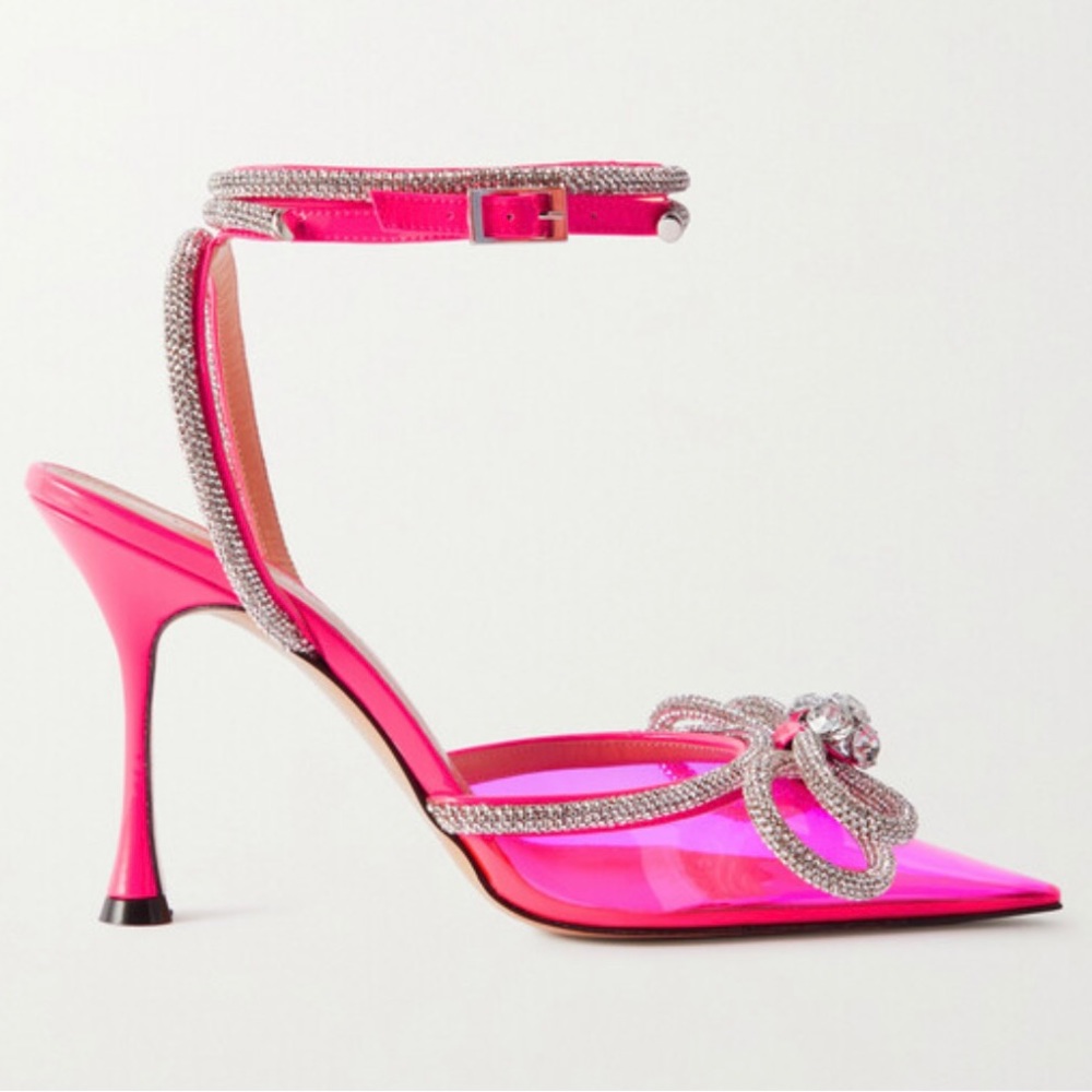 Brand new MACH & MACH Double Bow embellished PVC pumps.